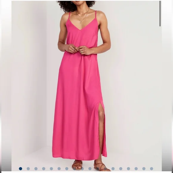 open lace back dress Old Navy Sleeveless Coral Print Maxi Dress
